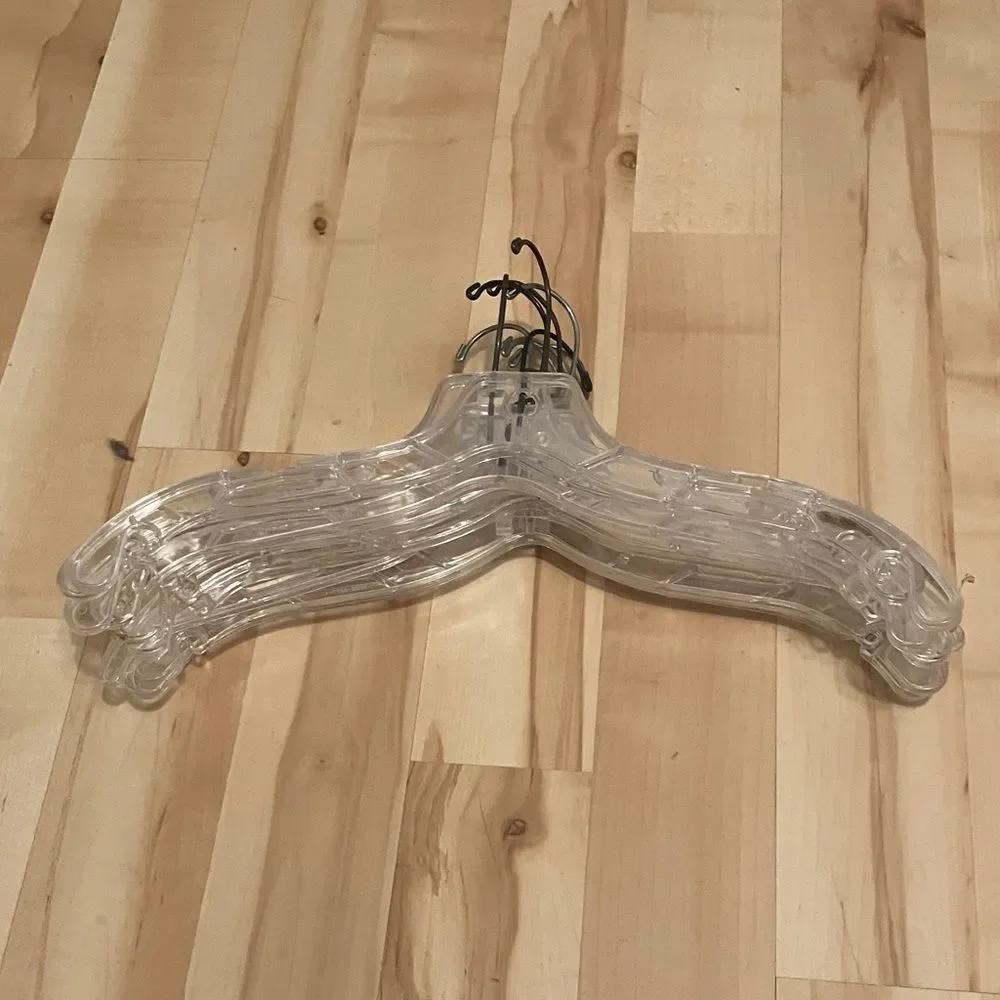 10 Clear Plastic Clothing Hangers Clothes Hangers